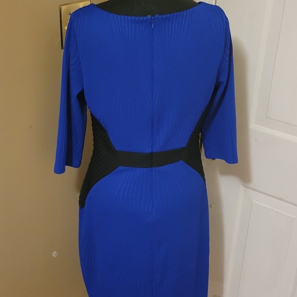 Sangria Royal Blue & Black Block Dress - Picture 4 of 10